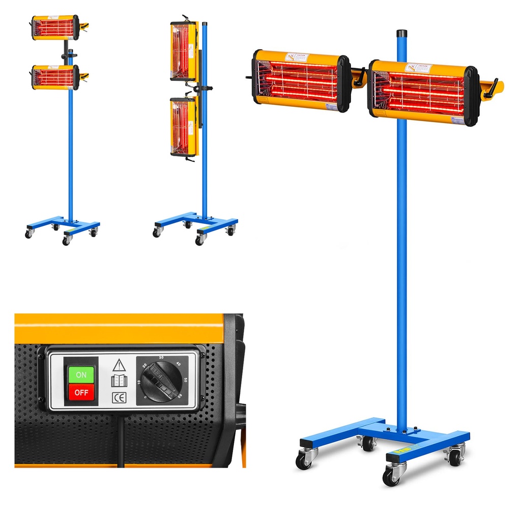 Infrapunane värvikuivati stendil 2200W IR-DRYER2000.2