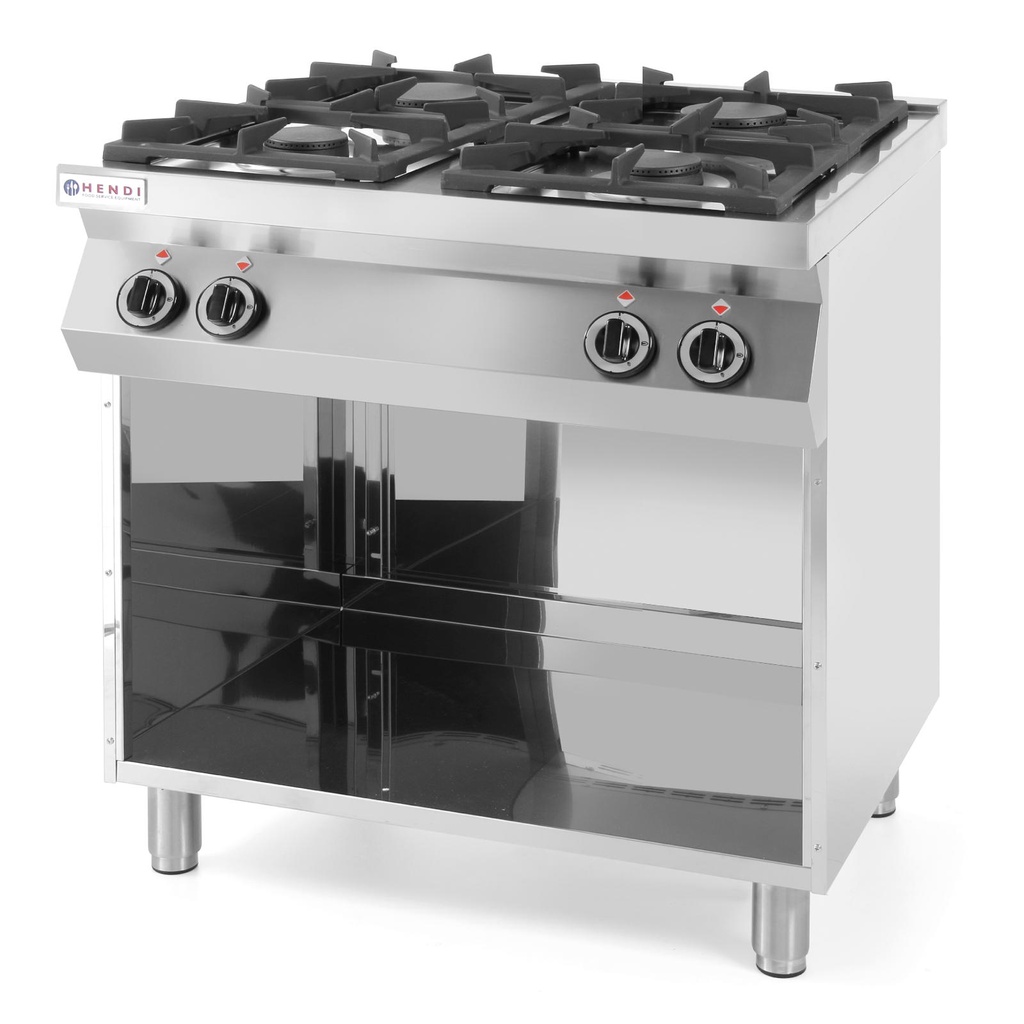 Köök Line 4-põletikuga gaasipliit avatud alusele B 800mm D 700mm