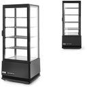 Kondiitritoodete vitriin 4 riiulit 98L LED - must
