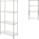 Storage rack for pantry folding openwork 4 shelves x 125kg