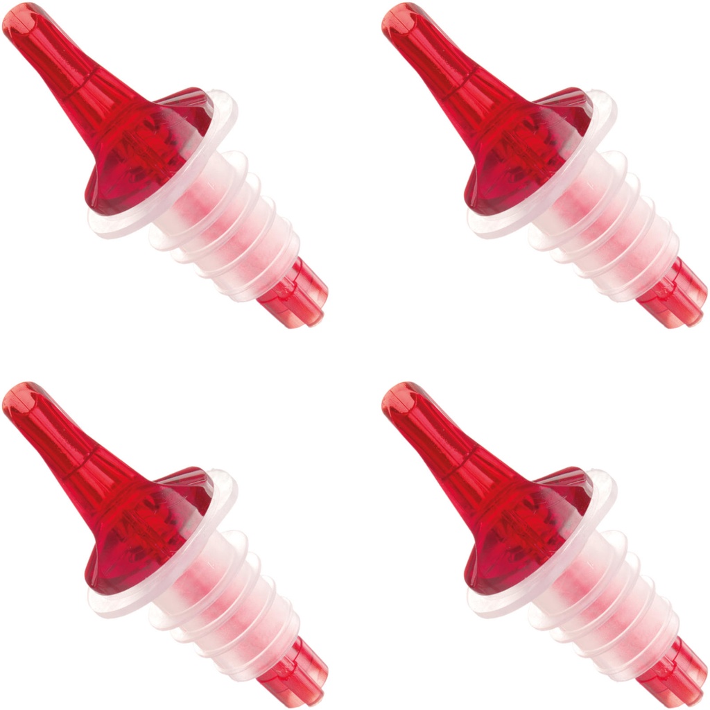 Pudelikraanidosaator - punane KIT 4tk.