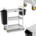 Hotelli puhastusteeninduse käru 2 plastkonteinerit kuni 150 kg