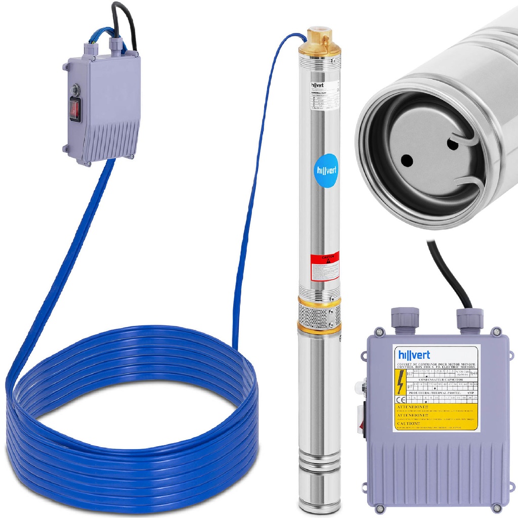 Stainless steel deep well pump 3000 l/hr up to 80 m