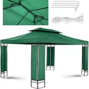 Garden pavilion gazebo folding tent 3 x 4 x 2.6 m green