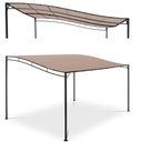 Garden canopy free-standing gazebo 4 x 3 x 2.5 m beige