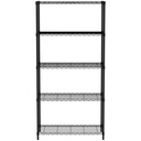 Twisted riiul 5 riiulit must 91x45x183 cm - Hendi 812990