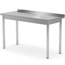 Seinale paigaldatav terasest tööpind äärisega 140x70x85 cm - Hendi 812693