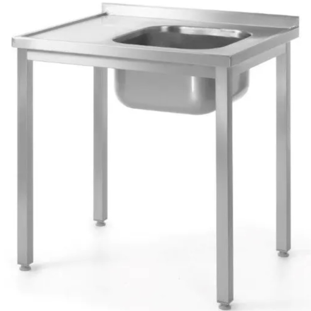 Kruvitud terasest seinalaud valamuga RIGHT 100x70x85 cm - Hendi 812884