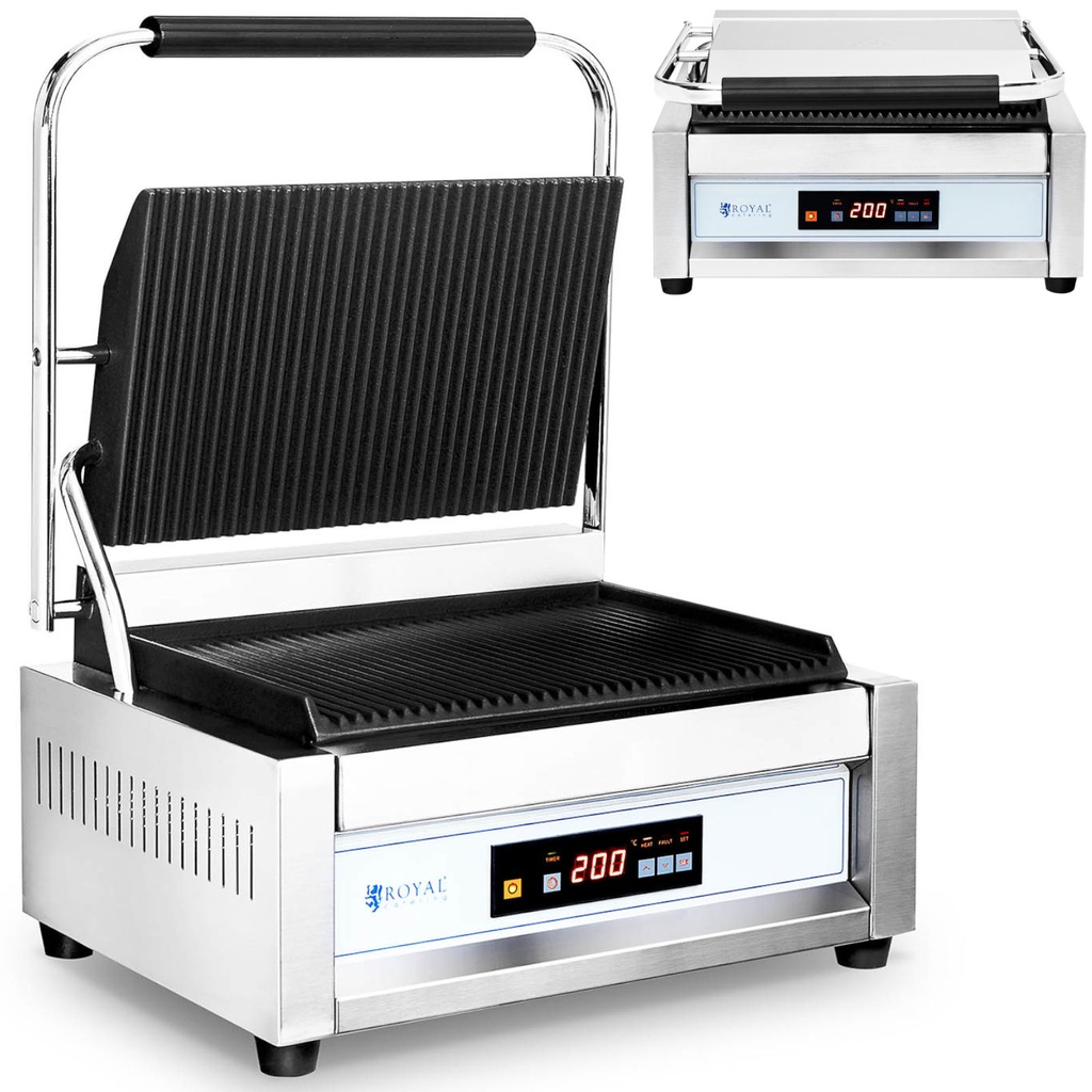 Elektrooniliselt juhitav sooniline kontaktgrill 34 x 23 cm 2200 W