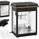 Retro TEFLON 1600 Watt 5-6 kg/h automatic popcorn roasting machine - black and gold