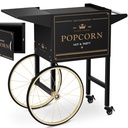 Popcorn machine base cart with retro cabinet 51 x 37 cm - black and gold