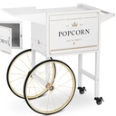Popcornimasinate aluskäru koos retrohõngulise kapiga 51 x 37 cm - valge ja kuldne