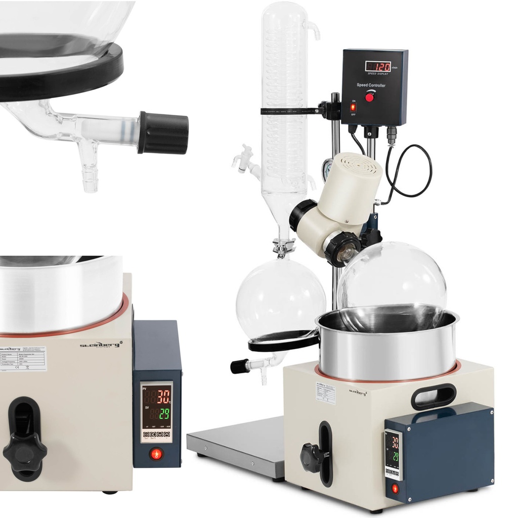 Laboratooriumi pöörlev vaakumi aurusti 2 l 120 rpm 40 W