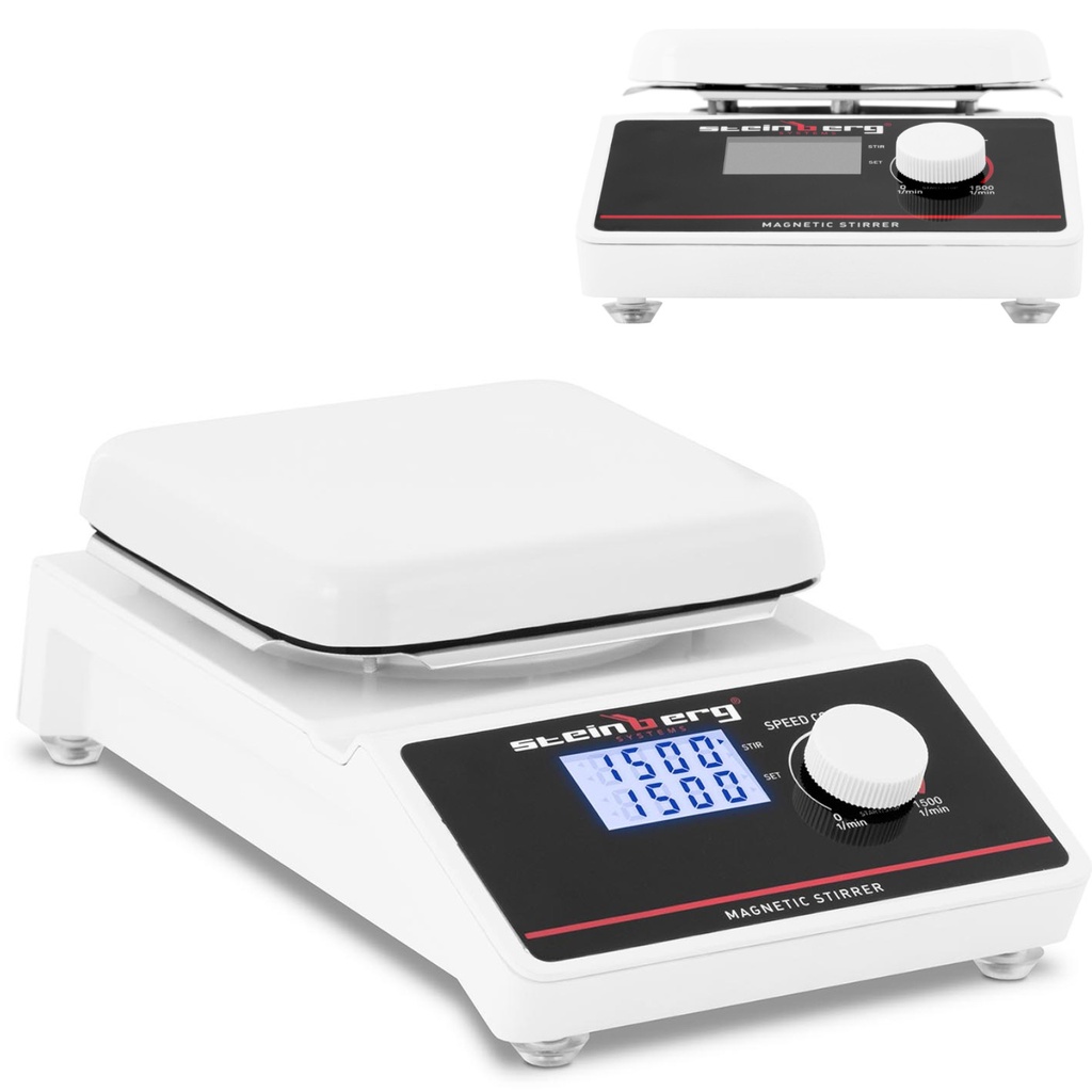 Laboratory magnetic stirrer IP42 20 l diameter 155 mm 200 - 1500 rpm