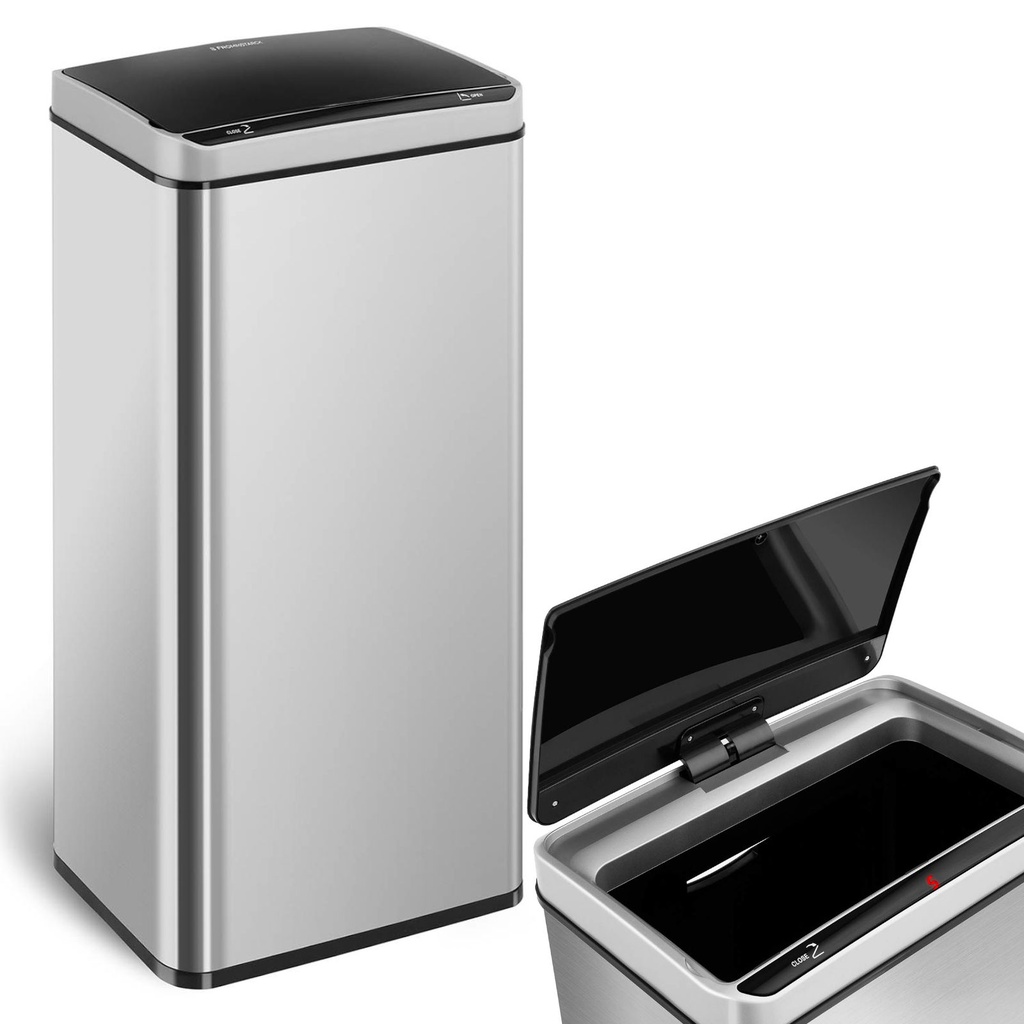 Trash garbage can automatic contactless with motion sensor 20 cm range 80 l