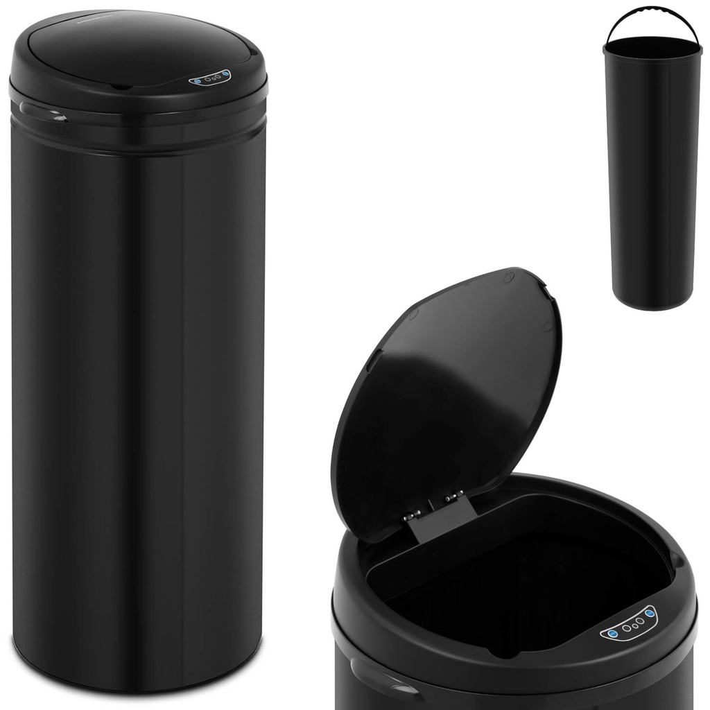 Kontaktivaba automaatne prügikast konteineri ja liikumisanduriga 30 cm vahemikus 50 l BLACK
