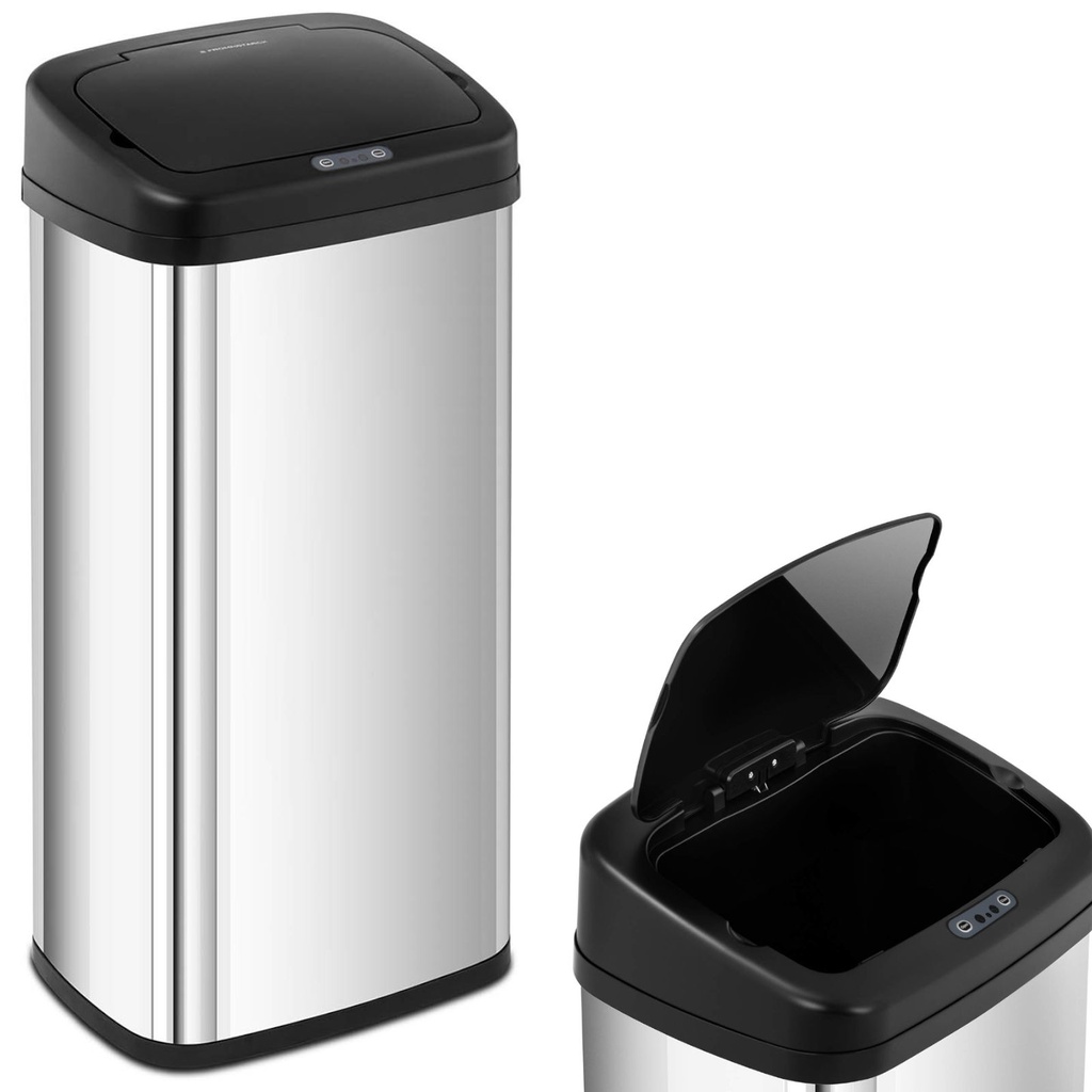 Rectangular automatic non-contact waste garbage can with motion sensor 30 cm 40 l