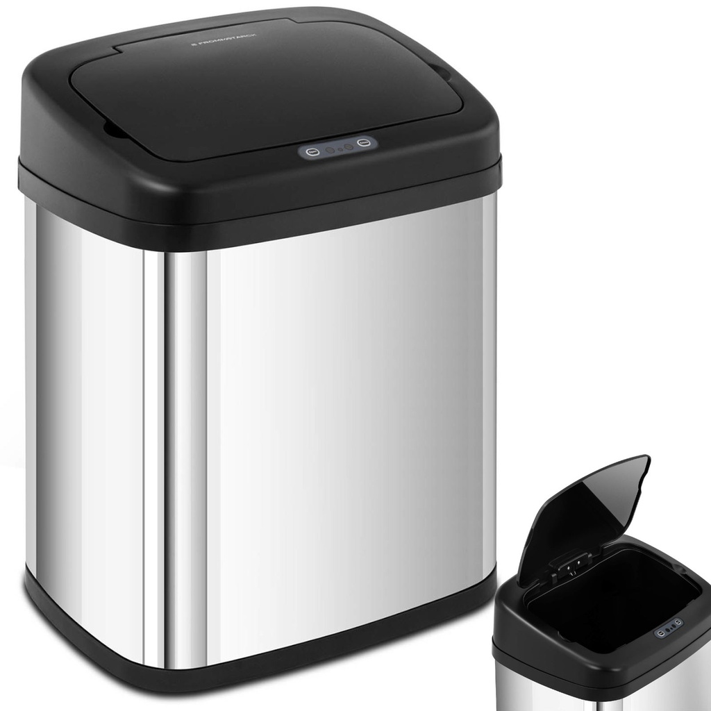 Rectangular automatic non-contact waste garbage can with motion sensor 30 cm 20 l