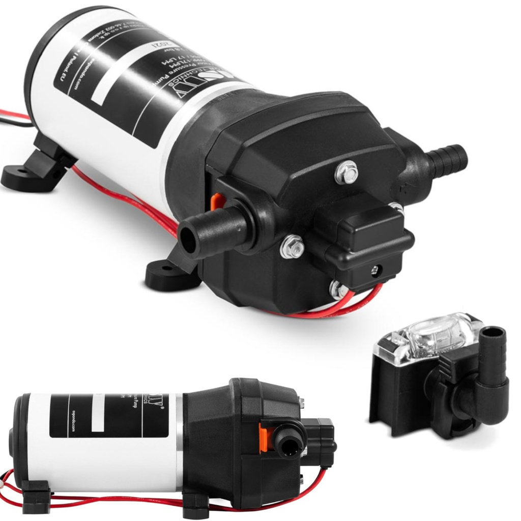 Pressure water pump for yacht boat camper 17 l/min 12 V 6 A