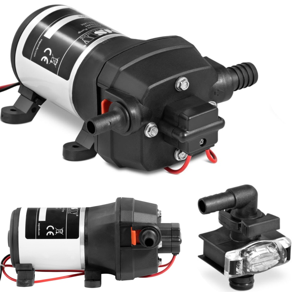 Veesurvepump paadi matkaauto jaoks 12,5 l/min 12 V 2,4 bar