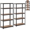 Metallist laoriiul 5 riiulit 875 kg 90 x 40 x 180 cm hallikas-sinine 2 tk.
