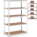 Metallist laoriiul 5 riiulit 750 kg 120 x 60 x 197 cm hall