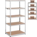 Metallist laoriiul 5 riiulit 875 kg 90 x 60 x 180 cm hall