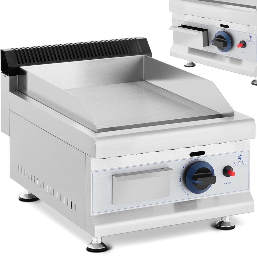 Gas grill smooth adjustable for Propane-Butane gas 0.05 bar 35 x 40 cm 3000 W.