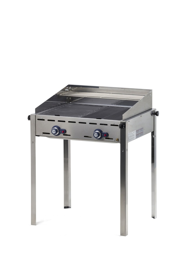 "Green Fire" gaasigrill 2 põletit 11,6kW koos katte ja riiuliga - Hendi 149508
