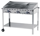 Gas grill "Green Fire" 3 burners 17,4kW with cover and shelf - Hendi 149591