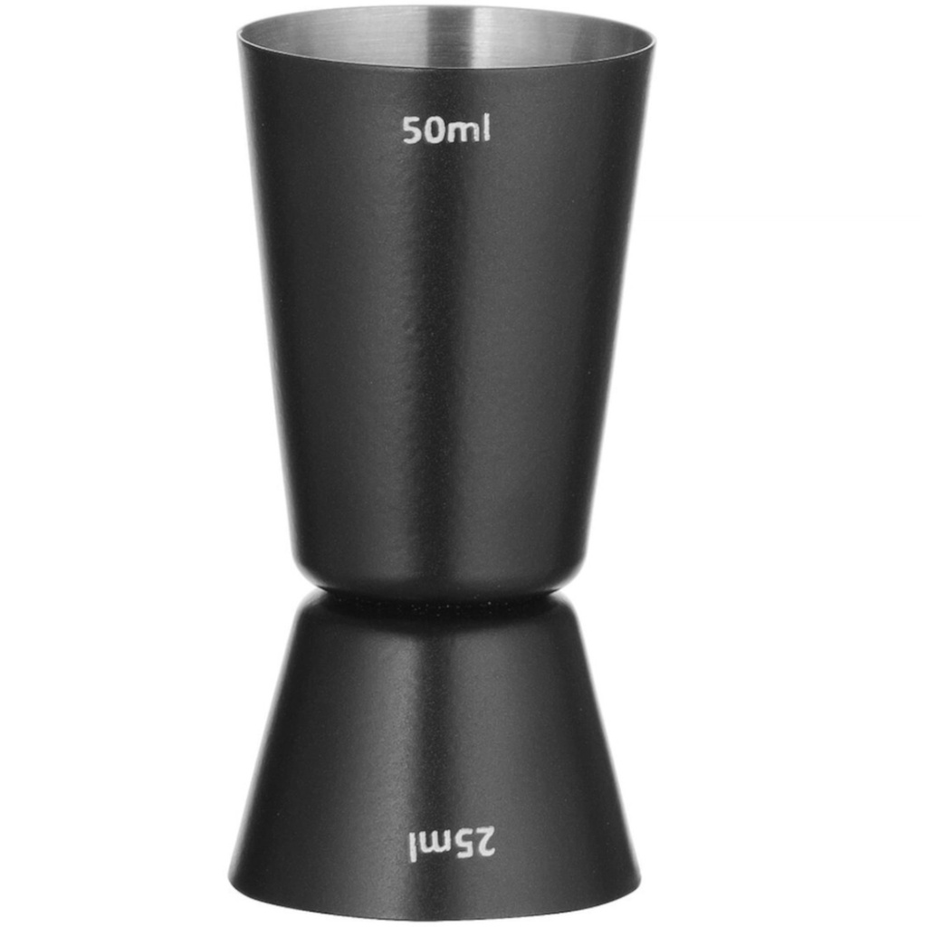 Double-sided bar measure for drinks cocktails 25 ml 50 ml - black