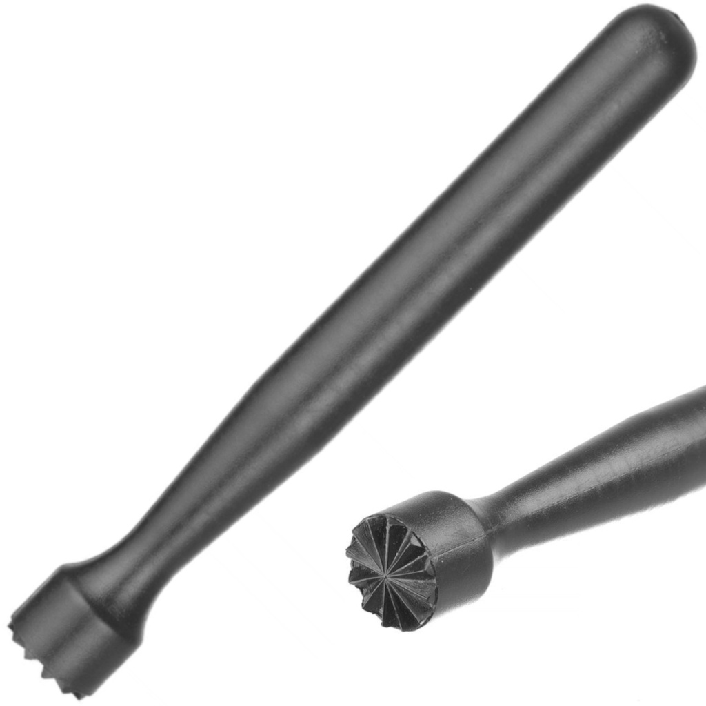 Mortar pestle beater profiled star black