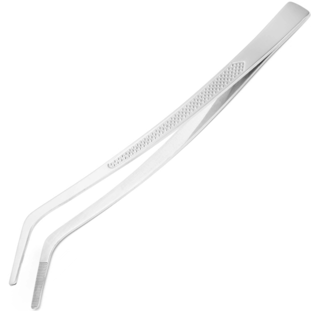 Curved profiled kitchen tweezers 240 mm - Hendi 680186