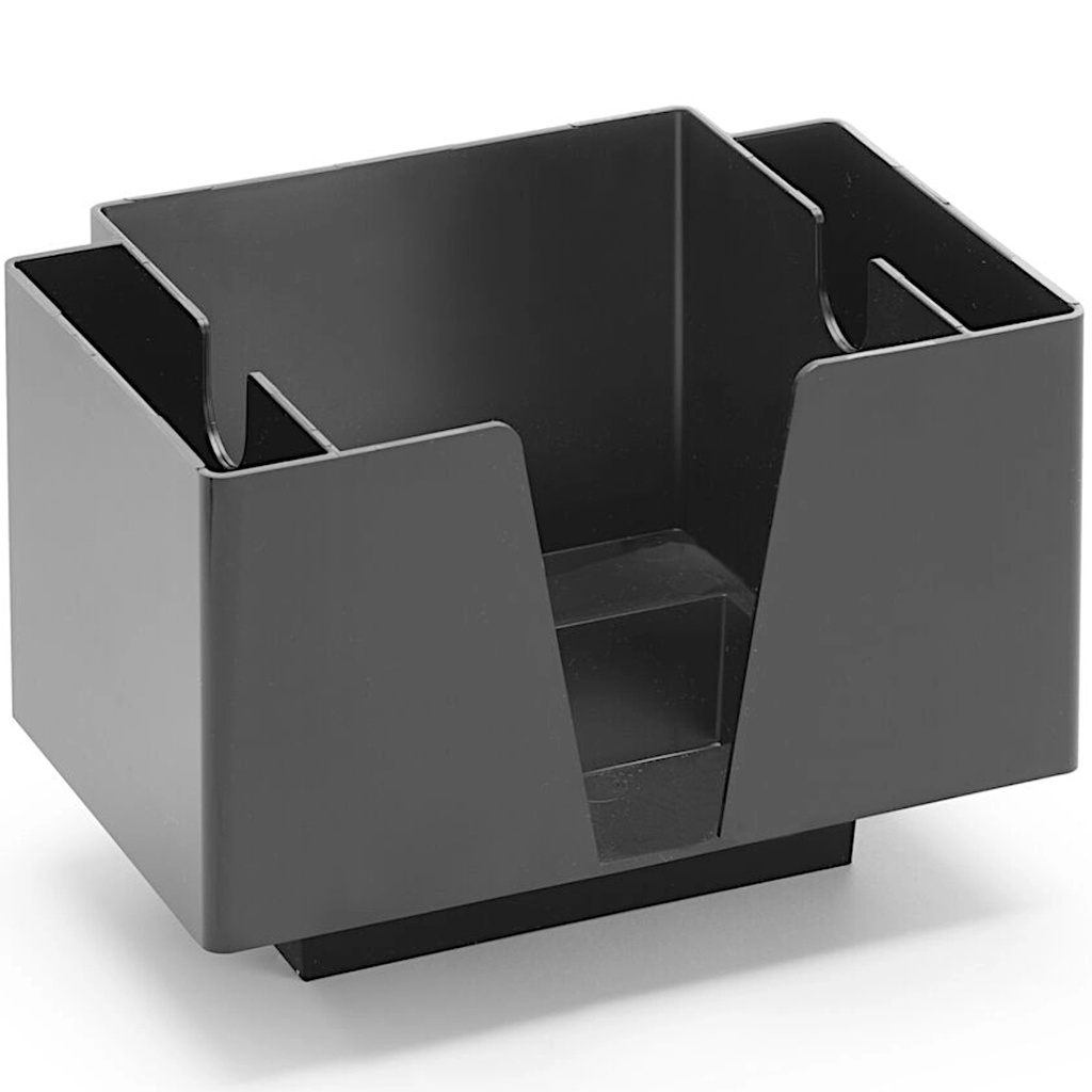 Serviette bartender utensil holder 3 compartments for straws stirrers