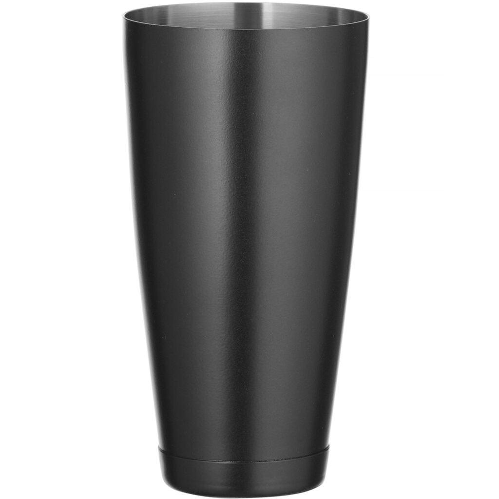 Boston bartender shaker for drinks and cocktails steel 0.8 l - black