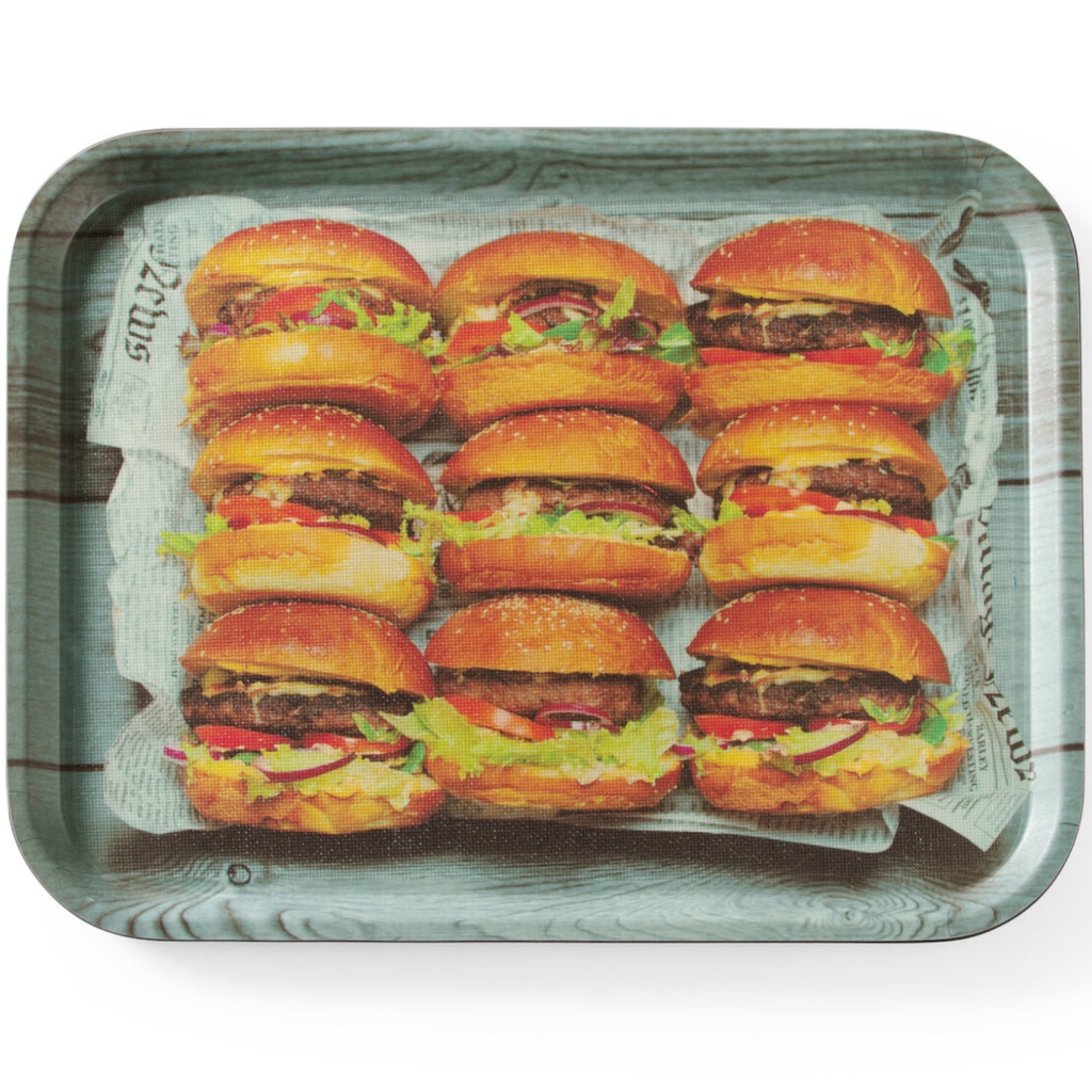 Tasty burger non-slip serving tray 330 x 430 mm - Hendi 508008