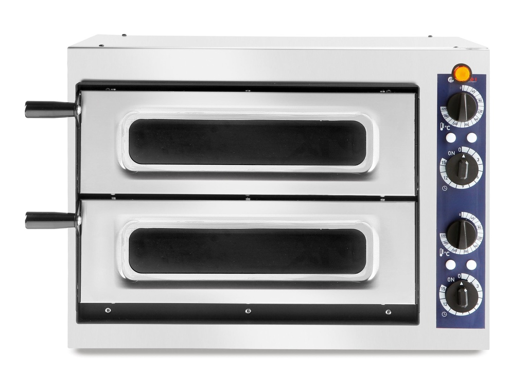 Basic Vetro 2/40 double pizza oven 2 pizzas 2400W - Hendi 226674