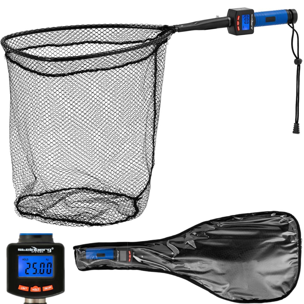 Fishing fish pick-up with scale and LCD thermometer up to 25 kg