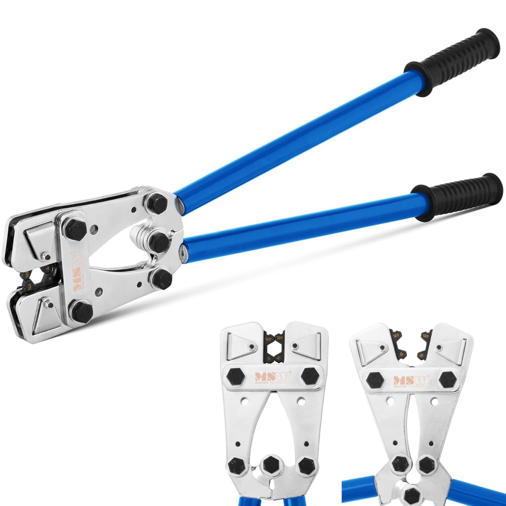 Crimping press for cable sleeves terminals 6-120 mm2