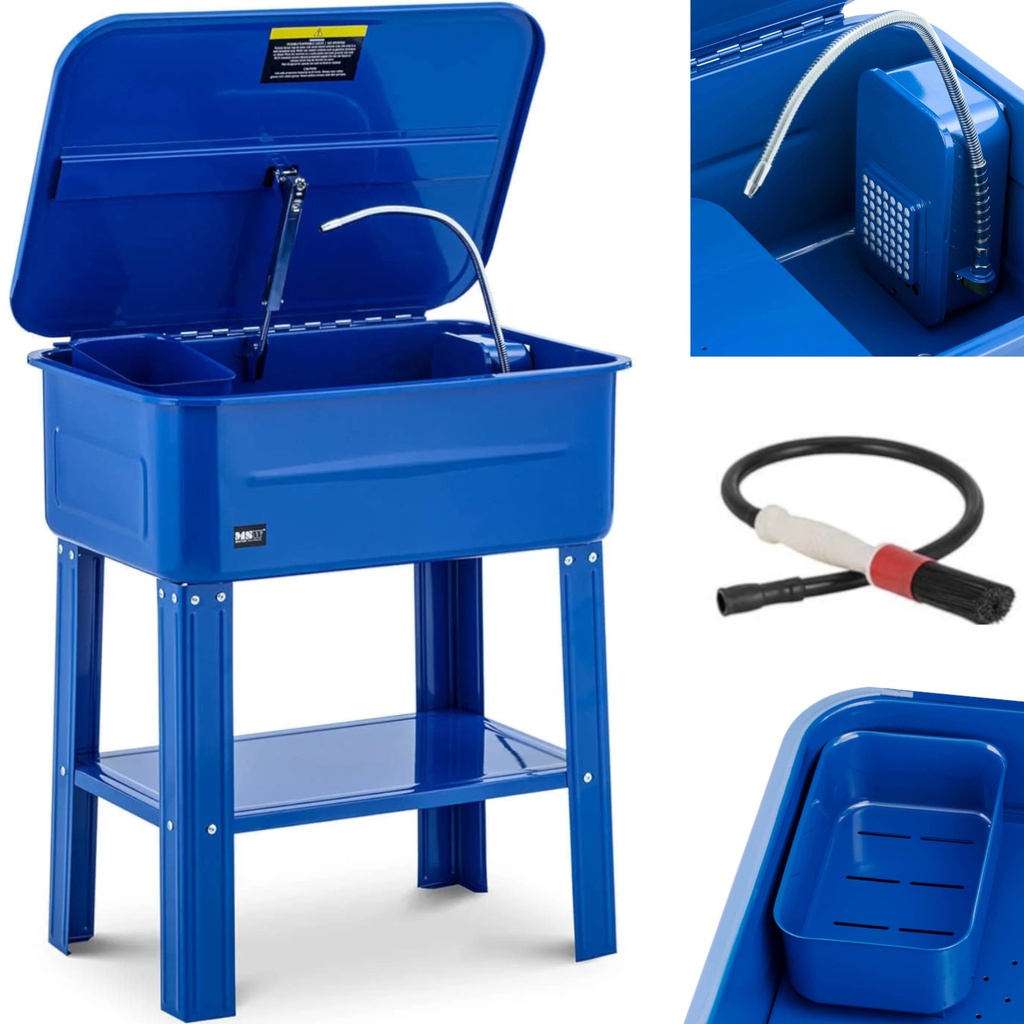 Workshop washer for automotive parts tools with brush 75 l 12 l/min