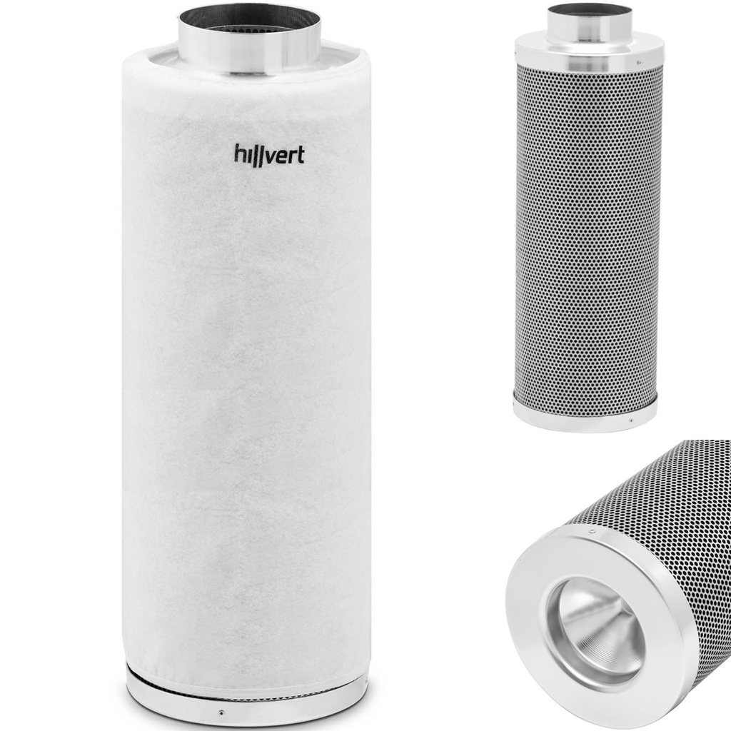 Carbon filter with pre-filter for ventilation 50 cm diameter 102 mm up to 85 C