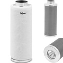 Carbon filter with pre-filter for ventilation 50 cm diameter 102 mm up to 85 C
