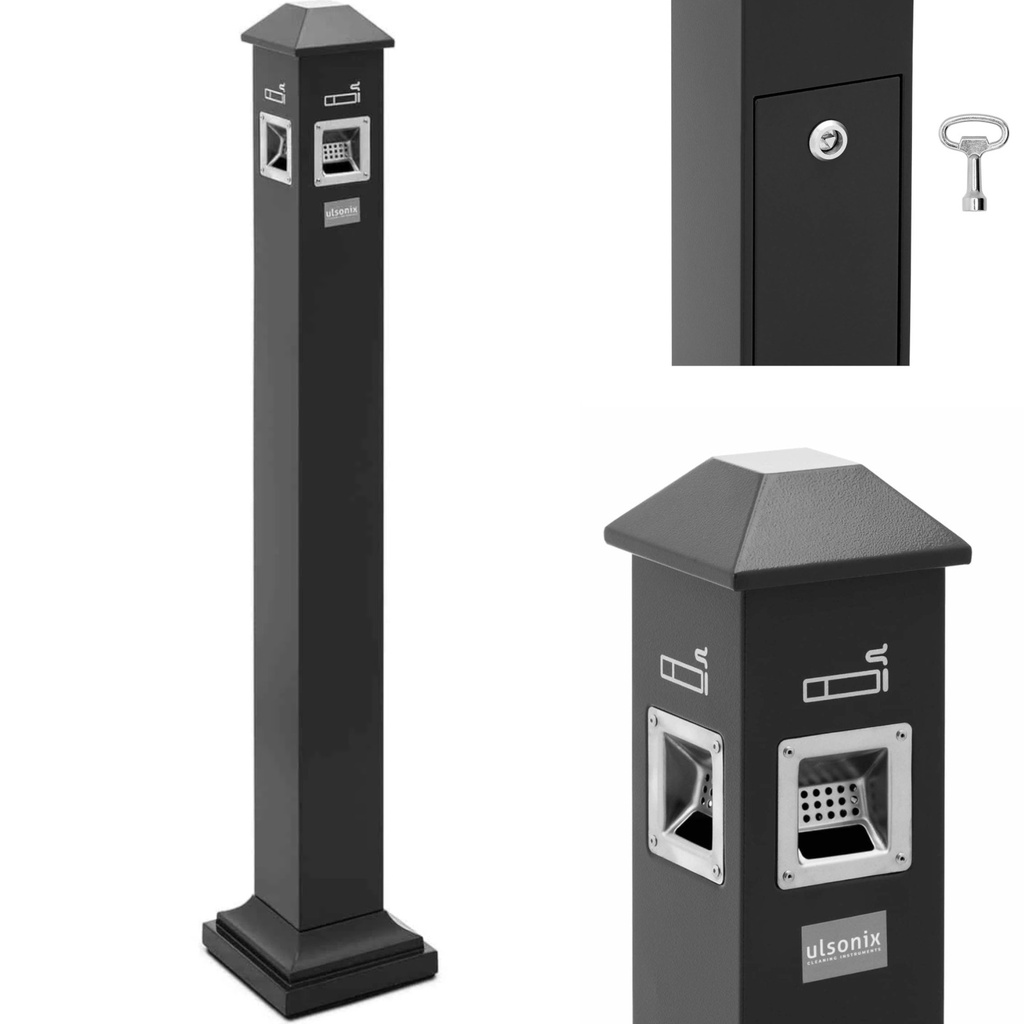 Freestanding ashtray locking iron 3.5 l - dark gray