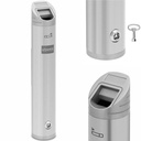 Outdoor wall ashtray lockable 1.8 l - silver