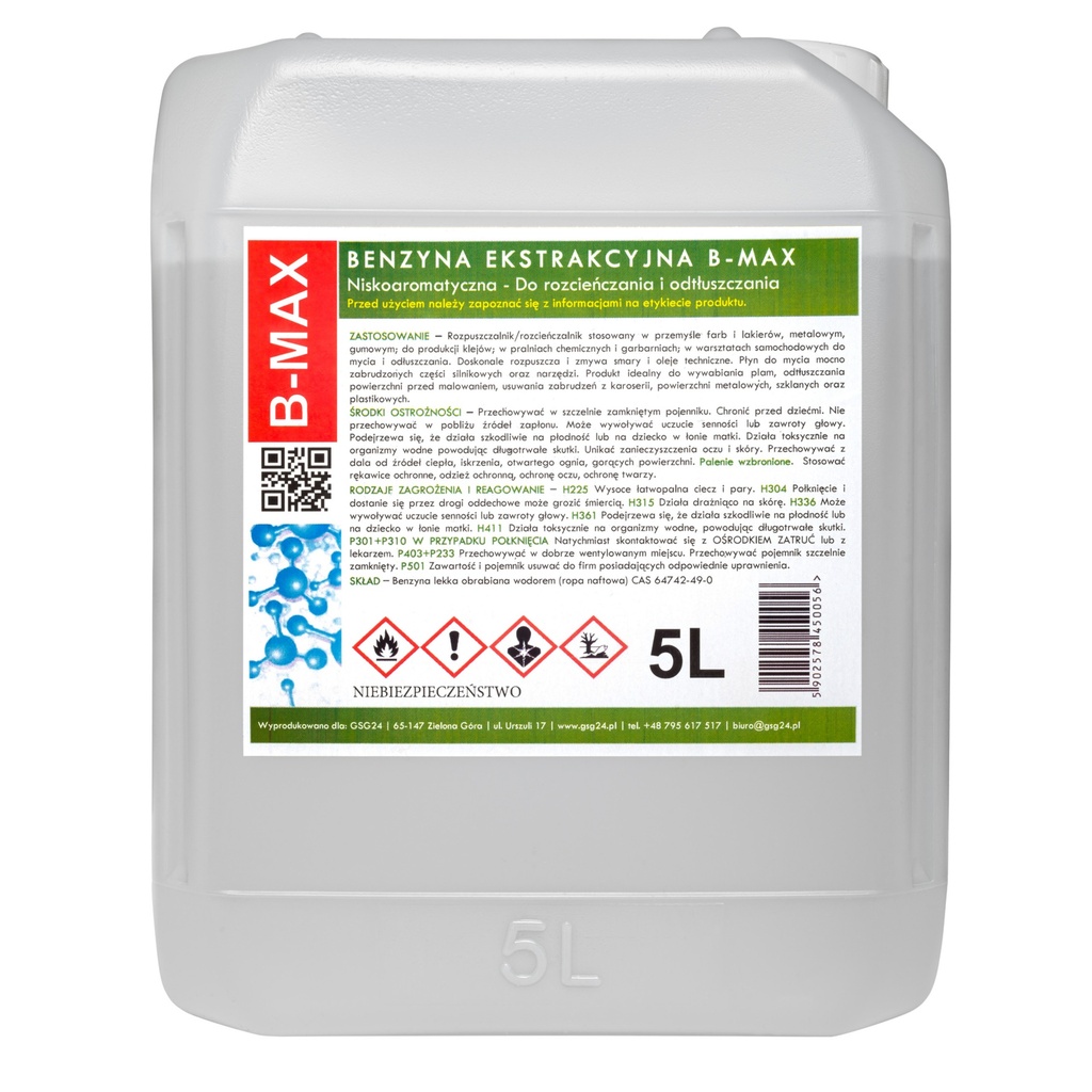 B-MAX 5L odorless extraction gasoline