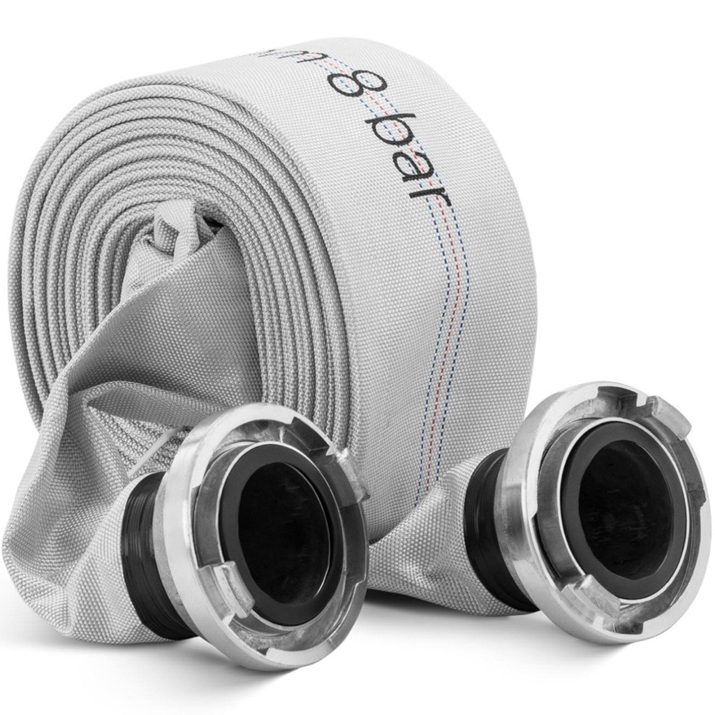 Tuletõrjuja lamevaht-veevoolik 3'' storz-liitmikuga 76 mm 8-24 bar 20 m