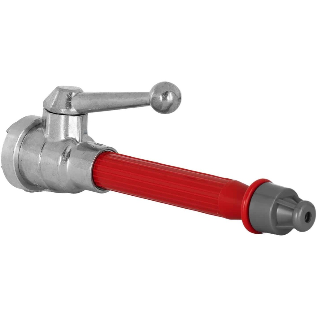Fireman's water cannon nozzle with storz D 1'' valve