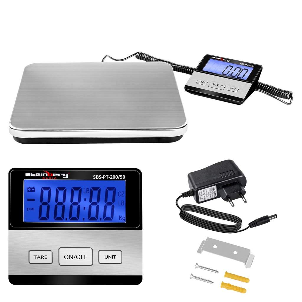 Postal parcel platform scale SBS-PT-200/50 up to 200kg / 50g