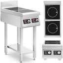 Free standing 2 burner induction cooker 400 V 2 x 3500 W