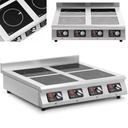 Induction cooker 4 burner countertop timer 400 V 4 x 3500 W.
